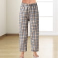 thumbnail image 2 of Business Casual Clothing Pants for Women Women's Wide Leg Pants Women Casual Plaid Pajama Pants Soft Pants Loose Homewear Sleepwear Pants Summer Beach Pants Loose Casual Trousers, 2 of 9