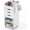 White, variant on Rolling Storage Cart, Industrial Aesthetics Wood Drawer Cart w/Lockable Casters, Makeup Organizer Cart w/3 Shelves, Slots & Dowels, Utility Mobile Storage Cabinets for Home Office