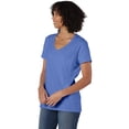 thumbnail image 2 of ComfortWash by Hanes Garment-Dyed Women's V-Neck T-Shirt Size up to 3XL, 2 of 4