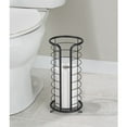 thumbnail image 6 of mDesign Metal Toilet Paper Holder - Freestanding 3 Roll Reserve - Matte Black, 6 of 8