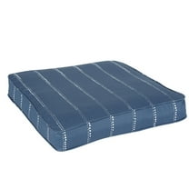 Sorra Home Navy Dotted Stripes Indoor/Outdoor Cushion, Corded