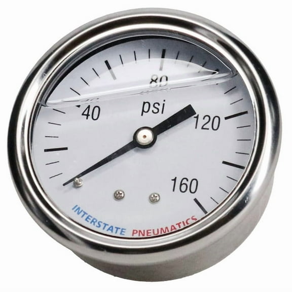 Interstate Pneumatics G7122-160 Oil Filled Pressure Gauge