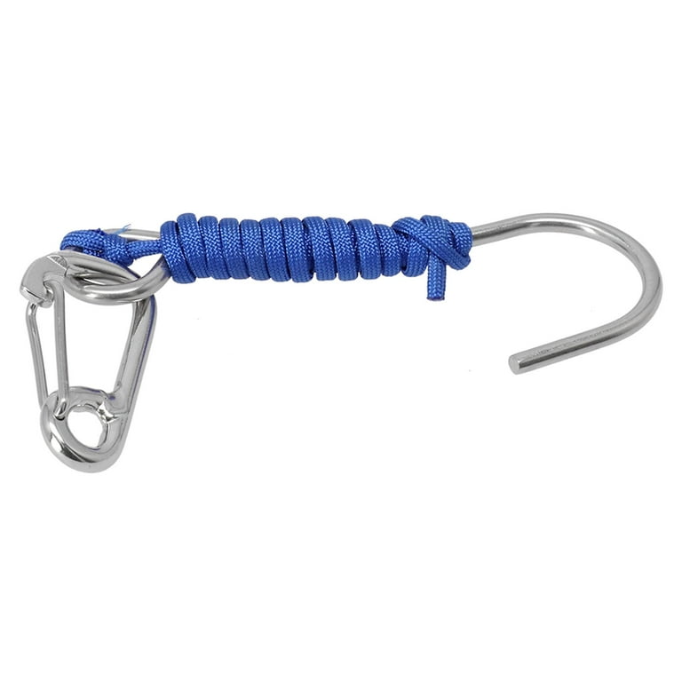 Single Head Stainless Steel Reef Flow Hook Single Claw Hook Safety Rope 