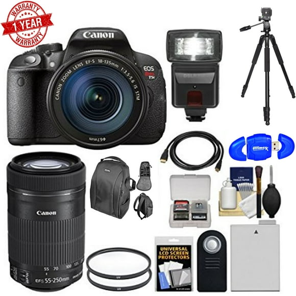 Canon EOS Rebel T5i Digital SLR Camera & EF-S 18-135mm IS STM Lens with EF-S 55-250mm IS STM Lens Supreme Bundle