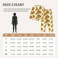 thumbnail image 4 of Pajama Sets for Women 2 Pcs, Cute Pizza Cartoon Button Down Long Sleeve Sleepwear Lounge PJ Sets, 4 of 6