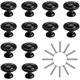 thumbnail image 1 of 12 piezas Boutons De Porte Tiroir Armoire Noir 30mm Poigne De Meubles En Alliage D'aluminium Avec Vis, 1 of 5