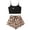 Brown, variant on Glisme Pajamas For Women Set Printing Sleepwear Pjs Set Sleeveless Cami Shorts Slim Sleepwear Set Soft Mint Green Nightwear