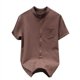thumbnail image 2 of pstuiky camisetas para hombre, Camisa casual de manga corta para hombre, estilo bolos vintage, estilo playero cubano, con botones, para verano camisetas de hombre xl, 2 of 4