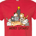 thumbnail image 4 of Inktastic Merry Catmas with Cat Tree and Yellow Star T-Shirt, 4 of 5