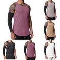 thumbnail image 1 of Yuyuzo Débardeurs pour Hommes Sans Manches Chandails de Gym Col Rond Légers Séchage Rapide Coupe Ample T-Shirt de Musculation, 1 of 6