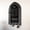 Black Silver, variant on iwa concept Islamic Dua Key Holder Mihrab Design, White Panel Gold Acrylic Small