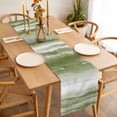 thumbnail image 3 of Sage Green Ombre Table Runner - 48 Inch Long, Kitchen Dining Table Runner Dresser Scarves, Modern Abstract Art Farmhouse Farmhouse Decor for Coffee Tables Wedding Party Banquet, 3 of 8