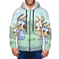 thumbnail image 6 of Lsque Bluey for Mens Full-zip Hoodie, Zip-up Pullover Hooded Sweatshirt, Kangaroo Pocket Hoodie Ideal for Daily Wear, Travel, and Home-Small, 6 of 8