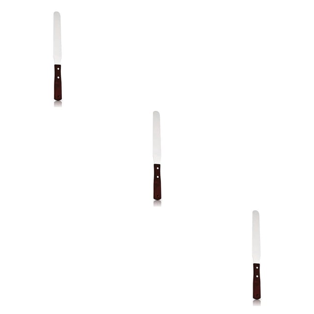 Cateissary Espátula de glaseado de mano para decorar pasteles, crema, mantequilla, mango de madera, raspador, esparcidor más suave, suministros Type1 NO1