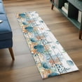thumbnail image 3 of Runner Rugs 2x6 Ft, Teal Blue Coastal Non Slip Area Rugs for Kitchen Bedroom Entryway, Summer Beach Starfish Shell Coral Nautical Vintage Washable Carpet Runner Rug Floor Mats for Bedroom Home Decor, 3 of 8
