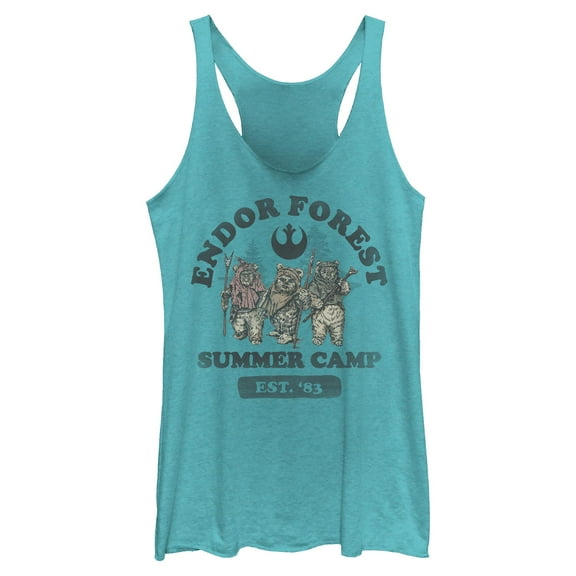 Womens Star Wars Forest of Endor Summer Camp '83 Racerback Tank