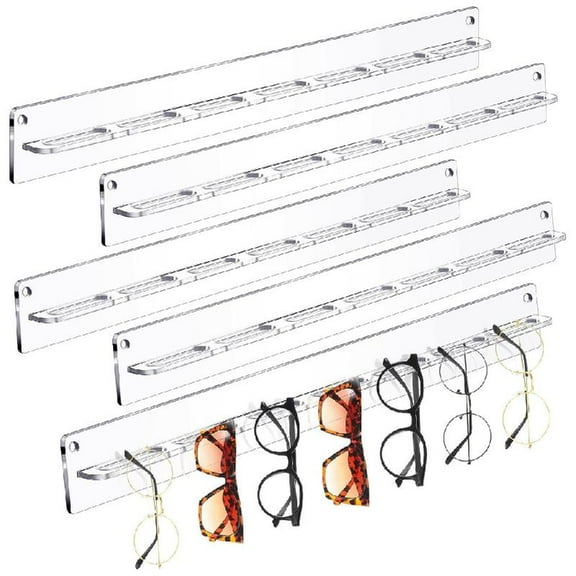 Yammee Convenient Wall Mounted Sunglasses Organizer Acrylic Display Rack Stand Holder