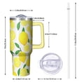 thumbnail image 2 of OBREWU Lemon Tumbler with Handle and Lid,Lemon 40oz Double Wall Vacuum Insulated Tumbler,Cups Gift for Women and Men, 2 of 7