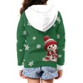 thumbnail image 3 of Psesaysky Toddler Boys Hoodies Snowflake Snowman Green Sweatshirt Boys Jacket Zipper Hoodie Top Kids Coat Winter Long Sleeve Hooded Shirts 6-7 Years, 3 of 7
