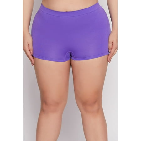 Womens Plus Size Seamless Boyshort Panty