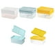 thumbnail image 5 of Matsuzay Molde para cubitos de hielo con 99 discos redondos, bandeja para cubitos de hielo para fiestas y bebidas con caja de almacenamiento, Cocina y Comedor Patrón de barras amarillas, 5 of 6