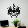 thumbnail image 4 of Handmadetneonsign Barber Wall Clock Unique, Barber Round Wall Clock, Text Oversize Wall Clock 61030, 4 of 5