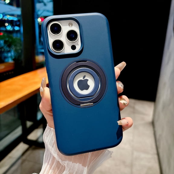 Ring for iPhone 15 Pro Max Case, Built-in Rotatable Ring Stand and Secure Finger Ring Holder, Compatible with Mag-Safe, Military Grade Drop Protection, Shock Resistant for iPhone 15 Pro Max, Darkblue