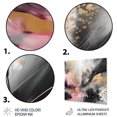 thumbnail image 3 of Designart "Texture Splash Pink and Gold Marble III" Abstract Marble Metal Wall Art Prints, 3 of 5