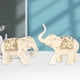 thumbnail image 5 of Estatua de elefante en miniatura Feng Shui de resina de la suerte para adorno de oficina blanco, 5 of 7