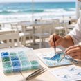 thumbnail image 7 of Sea Glass Art DIY Kit with 8 Beach Designs, Craft Set with Canvas Board Tweezers Wooden Easel, Nautical Home Decor Handmade Gift, Beginner Friendly, 7 of 7