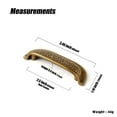 thumbnail image 3 of Goo-Ki 6 Pack 2.5'' Hole Center Antique Brass Cabinet Cup Pulls, Hammered Texture with Curved Edges, Elegant Vintage Drawer Cabinet Handles for Bar Cupboard Closet Wardrobe, 3 of 7