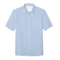 thumbnail image 4 of Boys' Button Down Shirts Boys Light Blue Short Sleeve Shirt Boys Formal Outfit Kids Uniform Shirts Boys Girls Fashion, 4 of 6