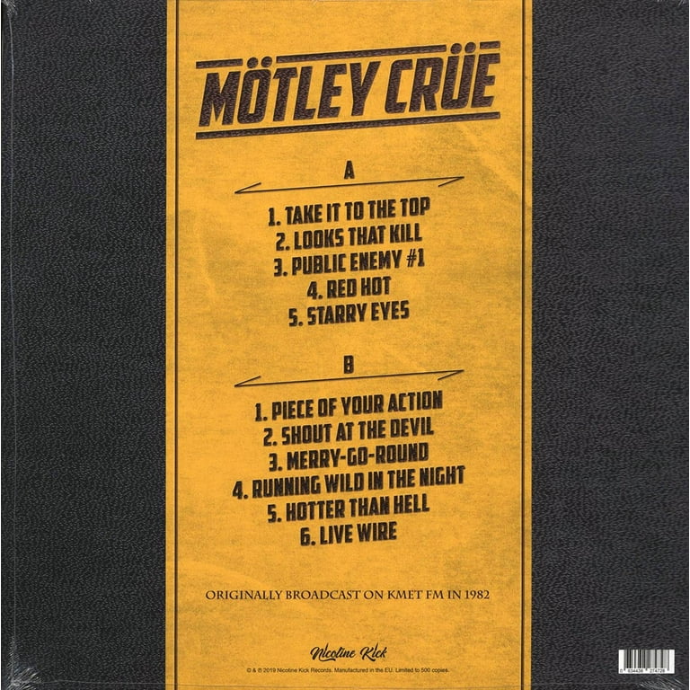 Motley Crue Hotter Than retailer Hell LP ~ Pasadena, CA 1982 ~ Limited Edition ~ Sealed!