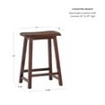 thumbnail image 5 of Linon Rickard 24" Backless Indoor Saddle Seat Counter Stool, Dark Brown, 5 of 10