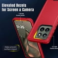thumbnail image 3 of Entronix Heavy Duty Case Compatible with Moto G Power 2025, Shockproof Dustproof Protective Hard Cover, Red, 3 of 6