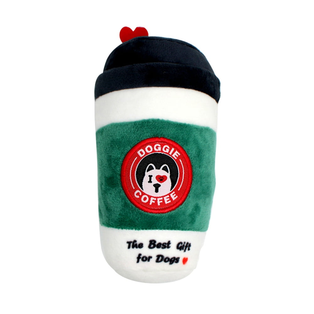 Coffee Cup Dog Toy Plush Squeaky Holiday Dog Toys for Medium, Small and Large - Cute Dog Gifts ...