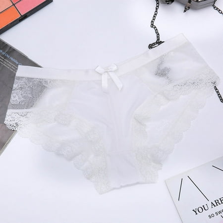 

Ykohkofe Women Sexy Lace Panties Women Bow Briefs Panties Lace Underwear