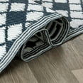 thumbnail image 5 of World Rug Gallery Contemporary Bohemian Geometric Reversible Recycled Plastic Outdoor Picnic Mat, Camping Rug, RV Rug - NAVY 3'3"x5', 5 of 9