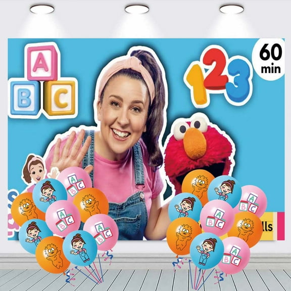 Ms Rachel Party Decorations Balloons Taspestry Backdrop Banner Wall Decor Background Poster Decor Supplies