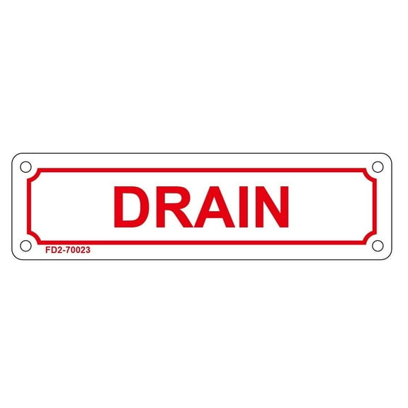 DRAIN SIGN ( ALUMINIUM 2X7 )