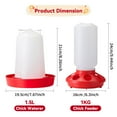 thumbnail image 6 of Inadays Adjustable Chicken Feeder and Drinker Set, Poultry Outdoor Feeder, Spill-Proof, Easy-to-Clean Design for Chicks, ABS Plastic Poultry Supplies, 3 Height Settings for Ducks, Geese, and Hens, 6 of 6