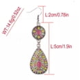 thumbnail image 6 of EOEMY Bohemian Boho Multicolor Bead Resin Flower Waterdrop Women Dangle Earrings Gift-Hqe027, 6 of 9