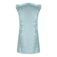 thumbnail image 4 of Ovzne Robes d'Été pour Femmes 2025 Robe de Plage Robe à la Mode Couleur Unie Couleur Vive Jupe Courte Col en V Robe à Manches à Capuche Robe Courte pour Femmes Liquidation, 4 of 6