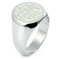 thumbnail image 1 of Sterling Silver I Love You to the Moon and Back Engraved Round Flat Top Polished Ring, 1 of 1