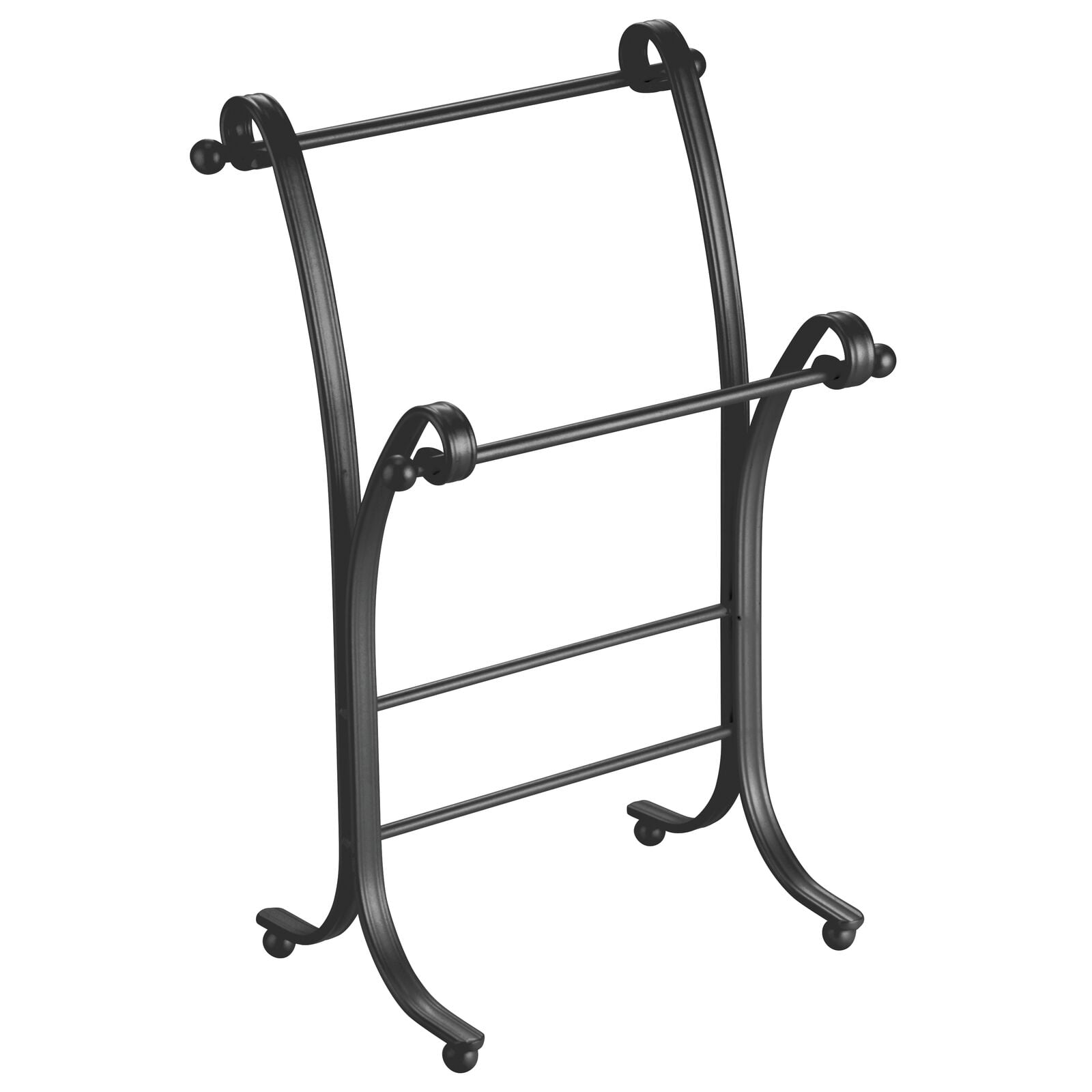 mDesign Steel Countertop Hand Towel Holder 2Tier Freestanding Small Towel Stand for Bathroom