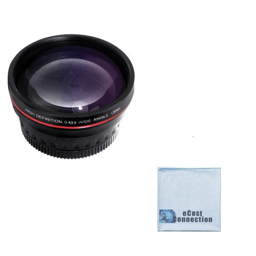 Objectif Grand Angle 67mm pour la Plupart des Modèles d'Appareils Photo + Chiffon en Microfibre eCostConnection