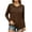 Brown, variant on Vivianyo HD Women's Soft Fleece Raglan Fall Long Sleeve Shirt, V Neck Side Slit Warm Loose Casual Pullover Tops for Women, Women's Brown, Sizes S-2XL
