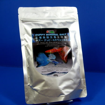 AZOO GUPPY MINERAL SALT 400g- hard water Mollies swordtails platys ph Alkalinity by Aquarium (Best Molly Test Kit)