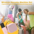thumbnail image 3 of Karaoke Machine MEGUO Mini - Micrófono para karaoke, color rosa, 1 micrófono, 3 of 6