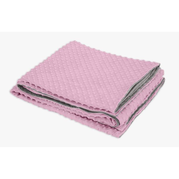 Density Comfort 10 lb. Kids Weighted Blanket 41x60 Pink/Gray Minky